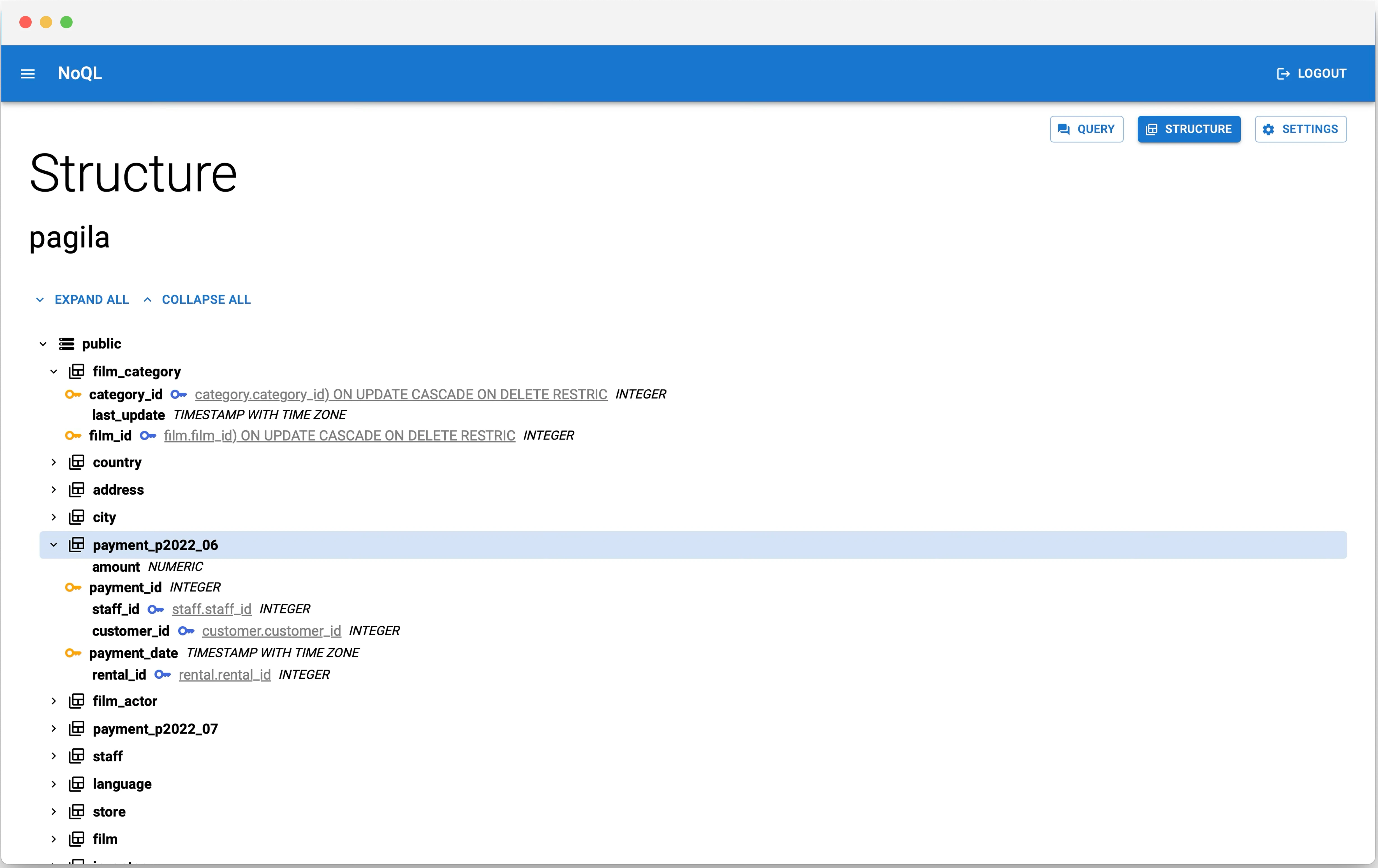 database structure visualizations
